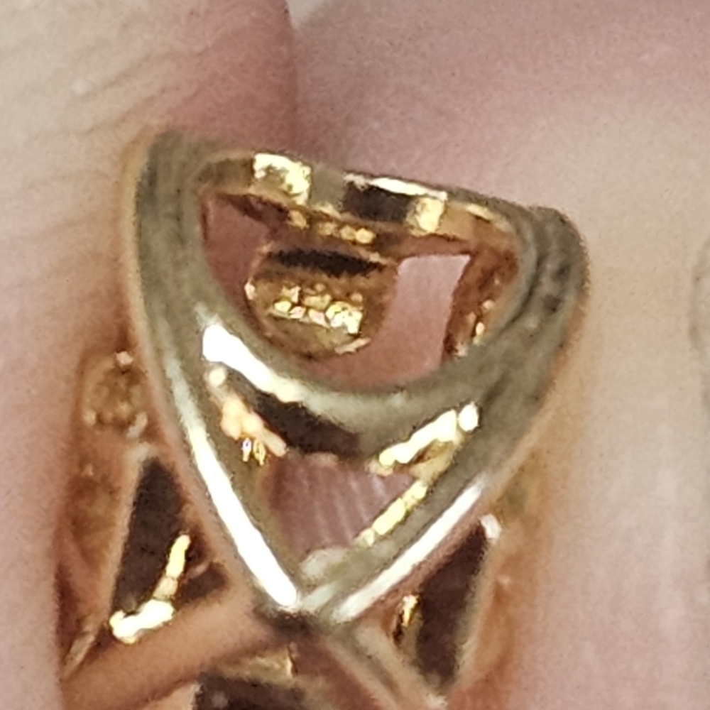 Authentic Openwork Heart Padlock Charm14k gold plating - Picture 3 of 5